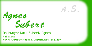 agnes subert business card